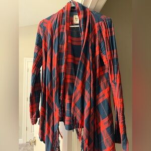 Billabong Red and Blue Plaid Shirt